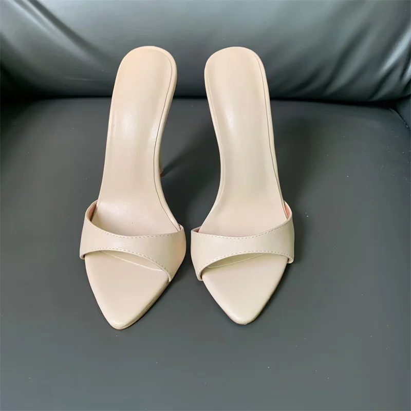 Super-high Heel Slippers Women Shoes Summer Peep Toe Mixed Colors Stiletto Sandals Sexy Party Ladies Shoes Luxury Woman Pumps