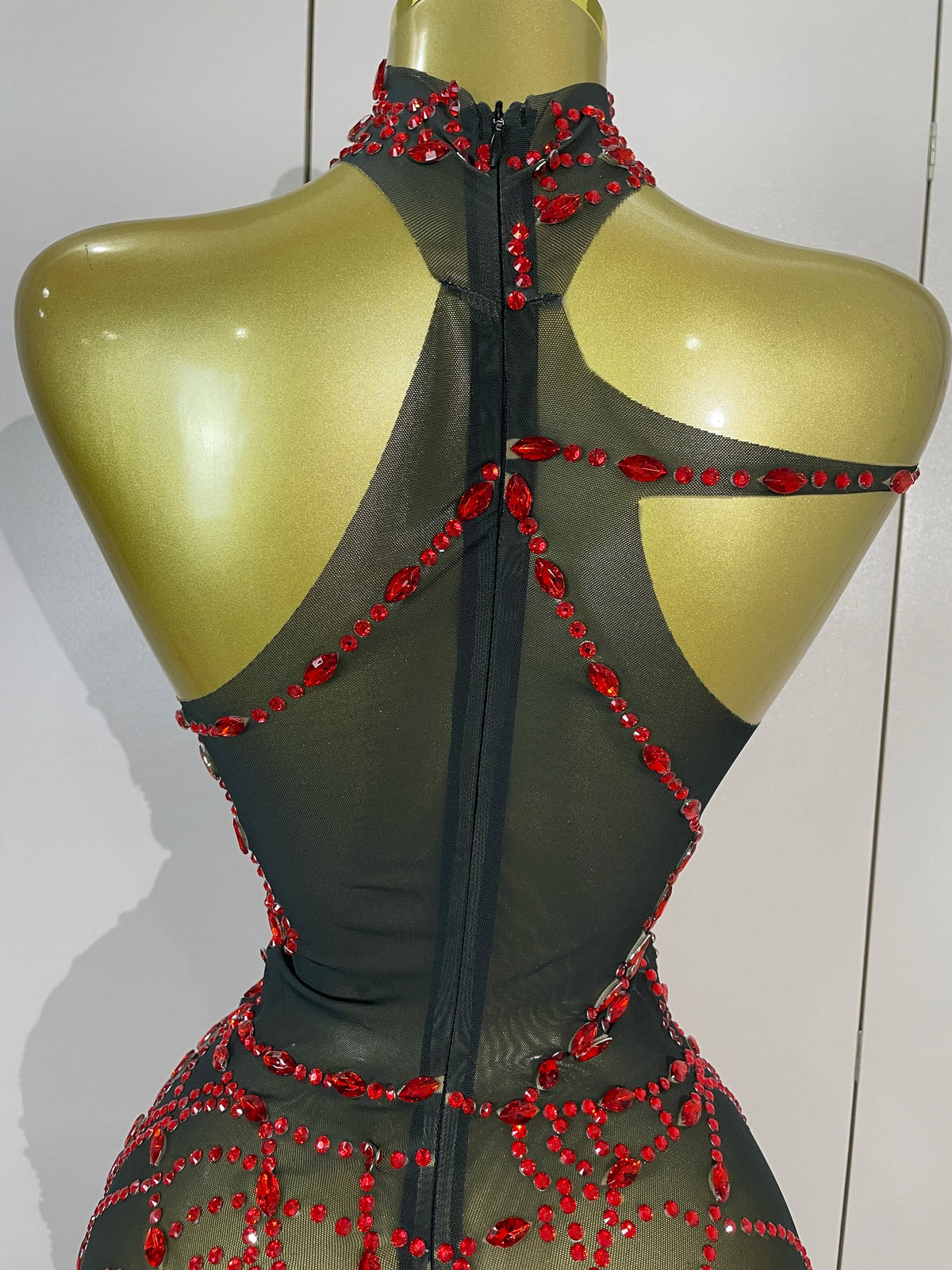 New Women Sparkly Diamonds Sexy Mesh Jumpsuit Nightclub Bar Party Show Gogo Dancer Festival Clothing Drag Queen Stage Costume