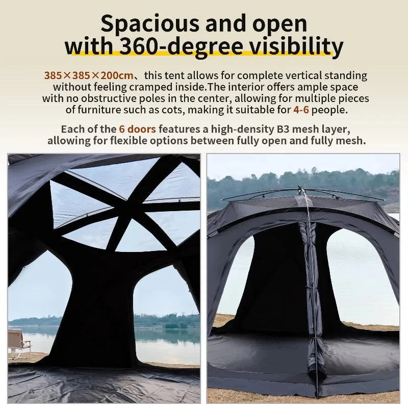 Luxury 6m Geodesic Dome Tent with Custom Logo Connectable Oxford PVC Fabric Aluminum Pole for Outdoor Family Events Hotel Use