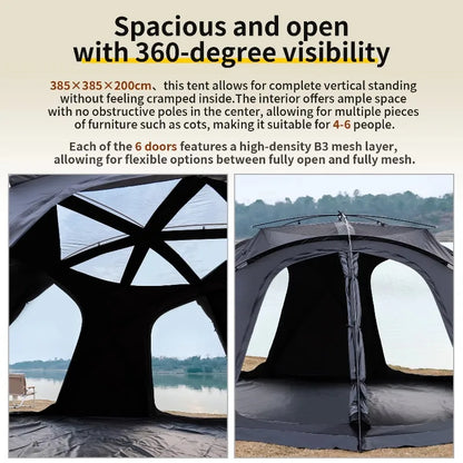 Luxury 6m Geodesic Dome Tent with Custom Logo Connectable Oxford PVC Fabric Aluminum Pole for Outdoor Family Events Hotel Use