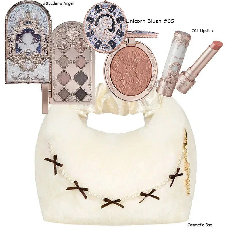 Flower Knows Makeup Set Box Full Swan Bear Garden Collection Embossed Blush Shine Lipstick Kit Foundation  All in Maquiagem Kit
