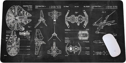 Spaceship space sci-fi console display plane large mouse pad XXL 90x40cm Rubber Anti-slip Gaming Keyboard Mats game accessories