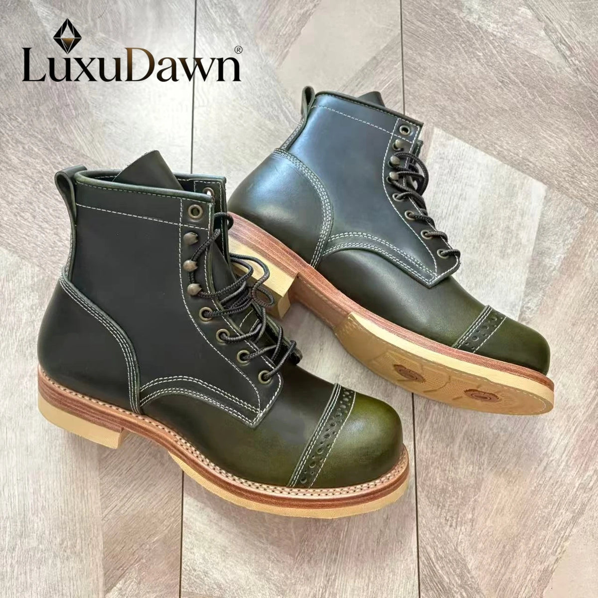 Hand Welt Goodyear Autumn/winter British Calf Leather Men Ankle Boot Lace-up Man Hot Trend Top Fashion Outdoor Climbing Boots