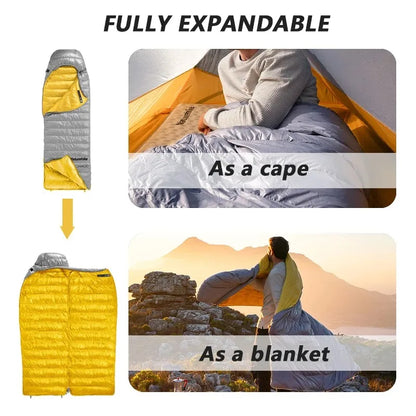 Naturehike 2025 New CW700 Camping Sleeping Bag Ultralight Warm 3 Season Sleeping Quilt Waterproof 700g Duck Down Sleeping Bags