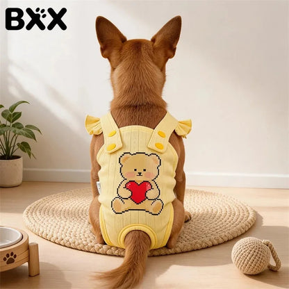 BXX Pet Apparel Happy Puppy Small Dog Outdoor Casual Breathable Soft Fabric Feife Physiological Pants
