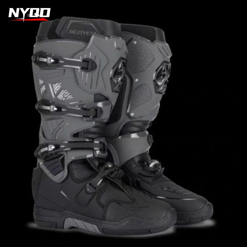 High‑Cut Motocross Boots Men Off‑Road Dirt Bike Protective Motorcycle Enduro Racing Riding Boots