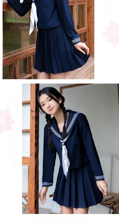 Women's Versatile Pleated Skirt School Uniform-inspired Handbag Set Role-play Attire University-style Three-piece Ensemble