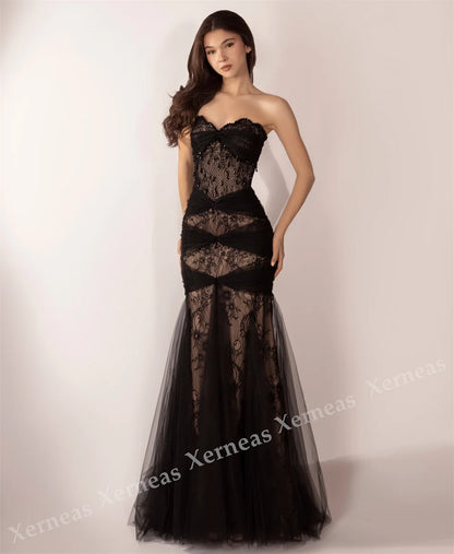 Customized Charming Sweetheart Evening Dress Sleeveless Party Gown Mermaid Long Dresses High Quality Modern Style