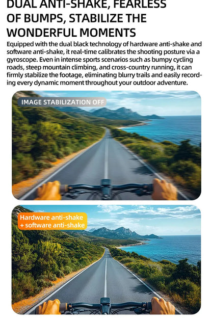 Smart Glasses with 4K HD Anti-Shake Camera & 3D Stereo Speakers Polarized UV400 Sport Sunglasses Bluetooth AI Outdoors Video POV