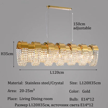 2025 New Home DecorationPendant Lights Luxury Crystal Living Room Chandelier Bedroom Pendant Lamp Ceiling Light  Indoor Lighting
