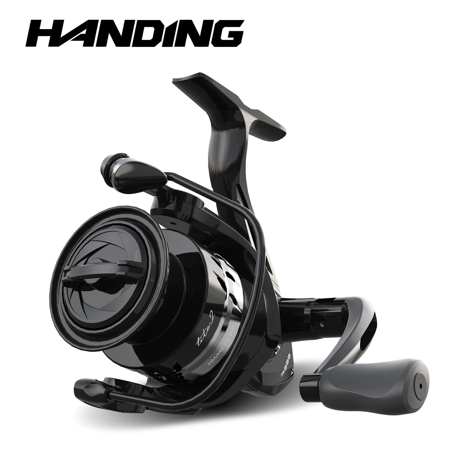 HANDING Lite Spinning Reel 5,2:1 Gear Ratio Black Spinning Reel 7kg Max Drag Spinning Reel 1000-6000Size 3+1 Ball Bearings
