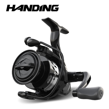 HANDING Lite Spinning Reel 5,2:1 Gear Ratio Black Spinning Reel 7kg Max Drag Spinning Reel 1000-6000Size 3+1 Ball Bearings