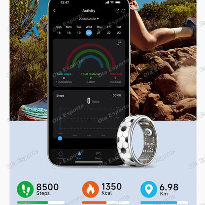 New Incoming Call Vibration Reminder Smart Ring 2026 Gesture Control Messages Alarms Health Monitor Sports Smartring Men Women