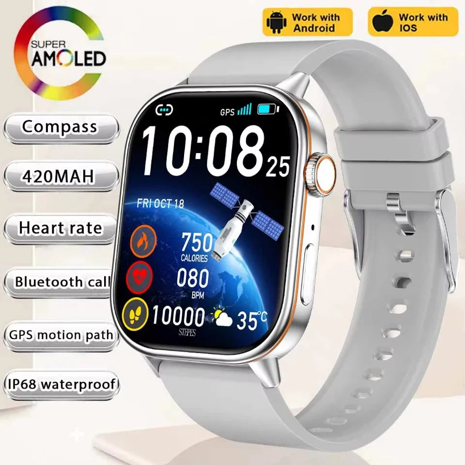 2026 New Multifunctional Smartwatch Women Gift Built-in GPS Bluetooth Call Music Fitness Sports Bracelet Sleep Monitor Watch Lad
