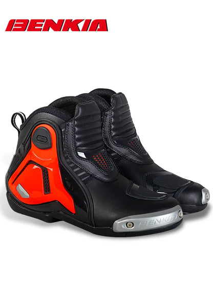 BENKIA CE Certification Motorcycle Botas Professional Track Riding Boots Racing Summer Zapato AntiCollision Off-Road for Rally