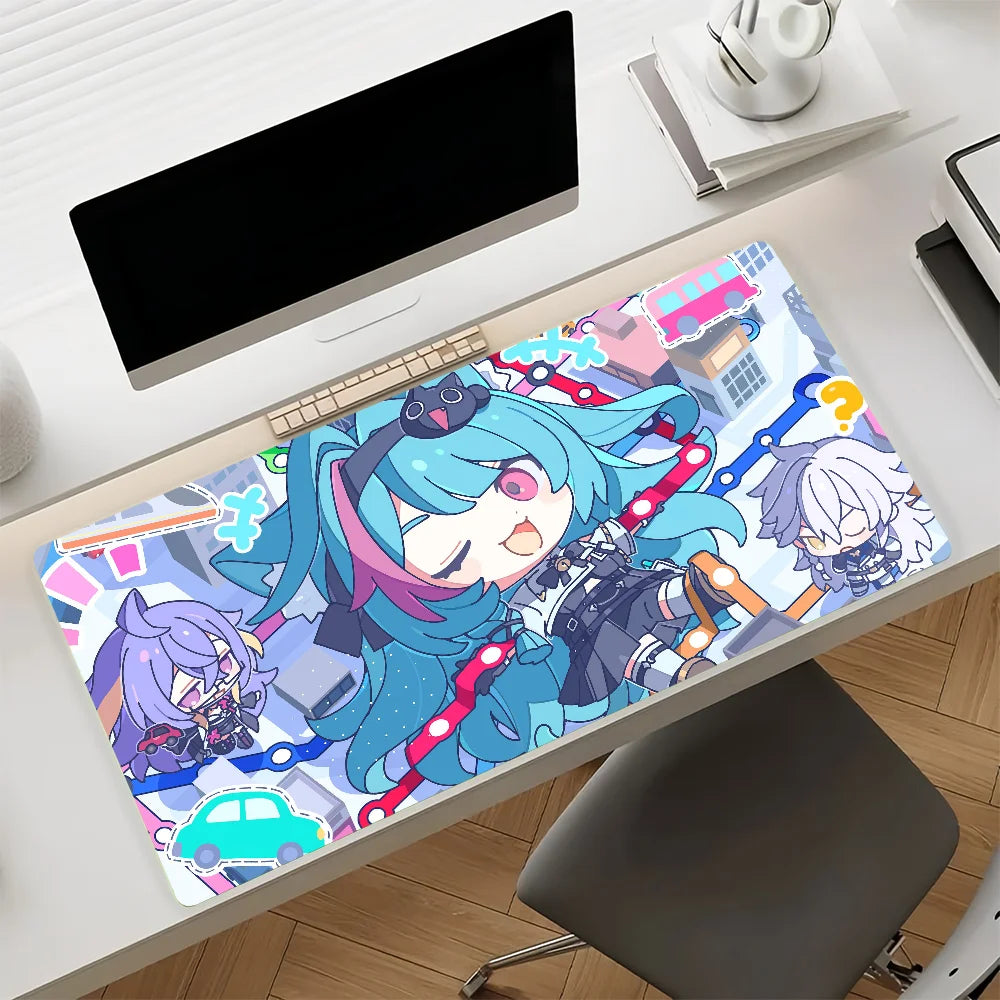 Game Neverness to Everness Mint Mouse Pad Non-slip Rubber Gamer Balance Computer Mat Decoracion Deskmat Laptop Office Large