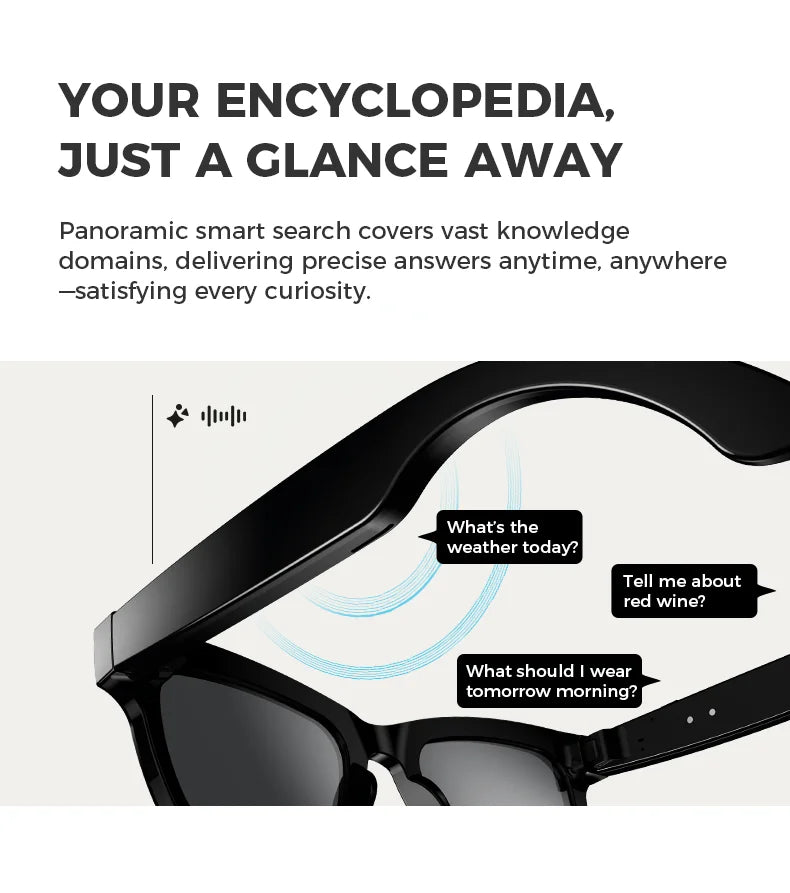 M01 Smart Glasses Video Recording Camera Sunglasses AI Translation Technological Gadgets Sports VR Headphones for Man Woman 2026