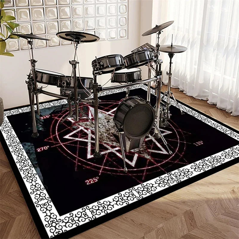 Vintage Sound Absorbing Stage Carpet Mat Rugs for Soundproofing Bass Drums Snare Electronic Jazz Musical Floo