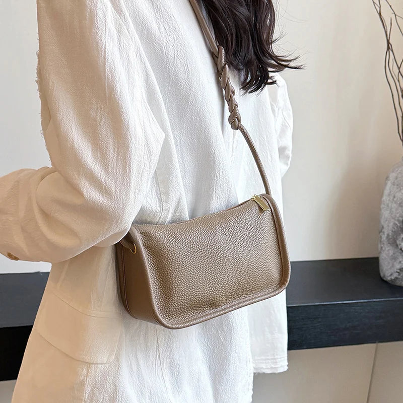 100%Real Cowhide Genuine Leather Sac Fashion Women Crossbody Bags For Ladies New High Capacity Shoulder Bag Handbag Female Purse