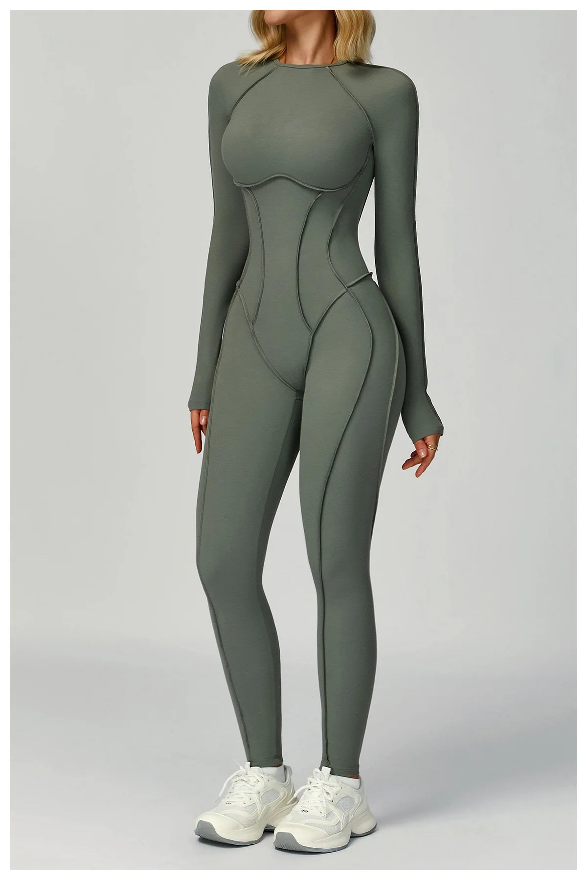 Sexy Hollow Back Long Sleeve Yoga Jumpsuit Women Quick Dry One-piece Yoga Suit Gym Training Leggings Playsuit Slim Fit Bodysuits