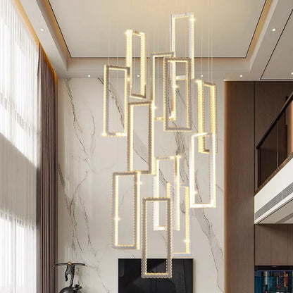 Modern home decoration salon lamps for living room smart crystal Pendant lights dining room indoor lighting