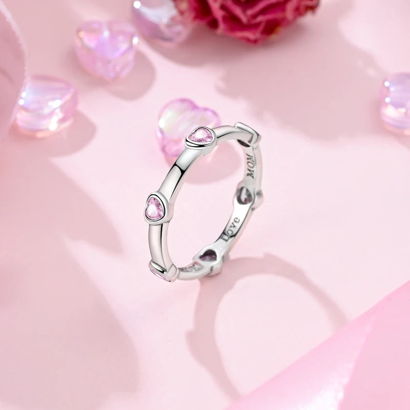 LAZA 925 Sterling Silver Colorful Rings Sparking Zirconium Bowknot Moon Sun Original Ring For Women Anniversary Wedding Gifts
