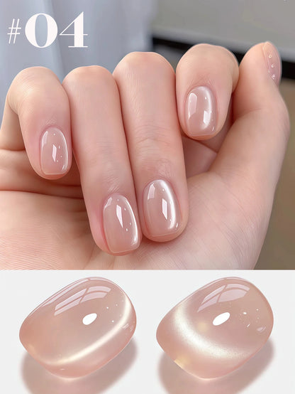 1-24pcs WS Romantic Purple Cat Eye Gel Nail Polish New Style Super Flash Versatile Whitening Purple Glass Bead Cat Nail Salon