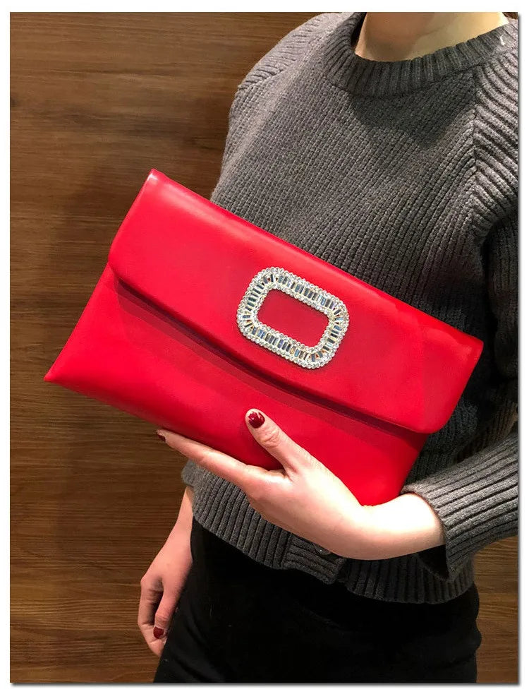 Women Clutch Luxury Party Diamond Ladies Evening Bag Female Shoulder Bag Lady Envelope Crossbody Bag Ladies Clutches Bolsas Red