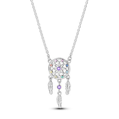 Luxury Necklace 925 Silver Original Sterling Zircon Dragonfly Butterfly Firefly Star Moon Chain Link For Women Wedding Jewelry