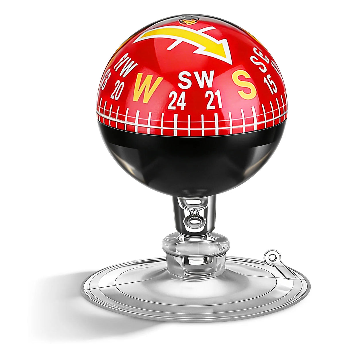 High Precision Portable Car Compass with 38Mm Suction Cup for Dashboard Windshield Mount Suitable for Auto Marine Hiking