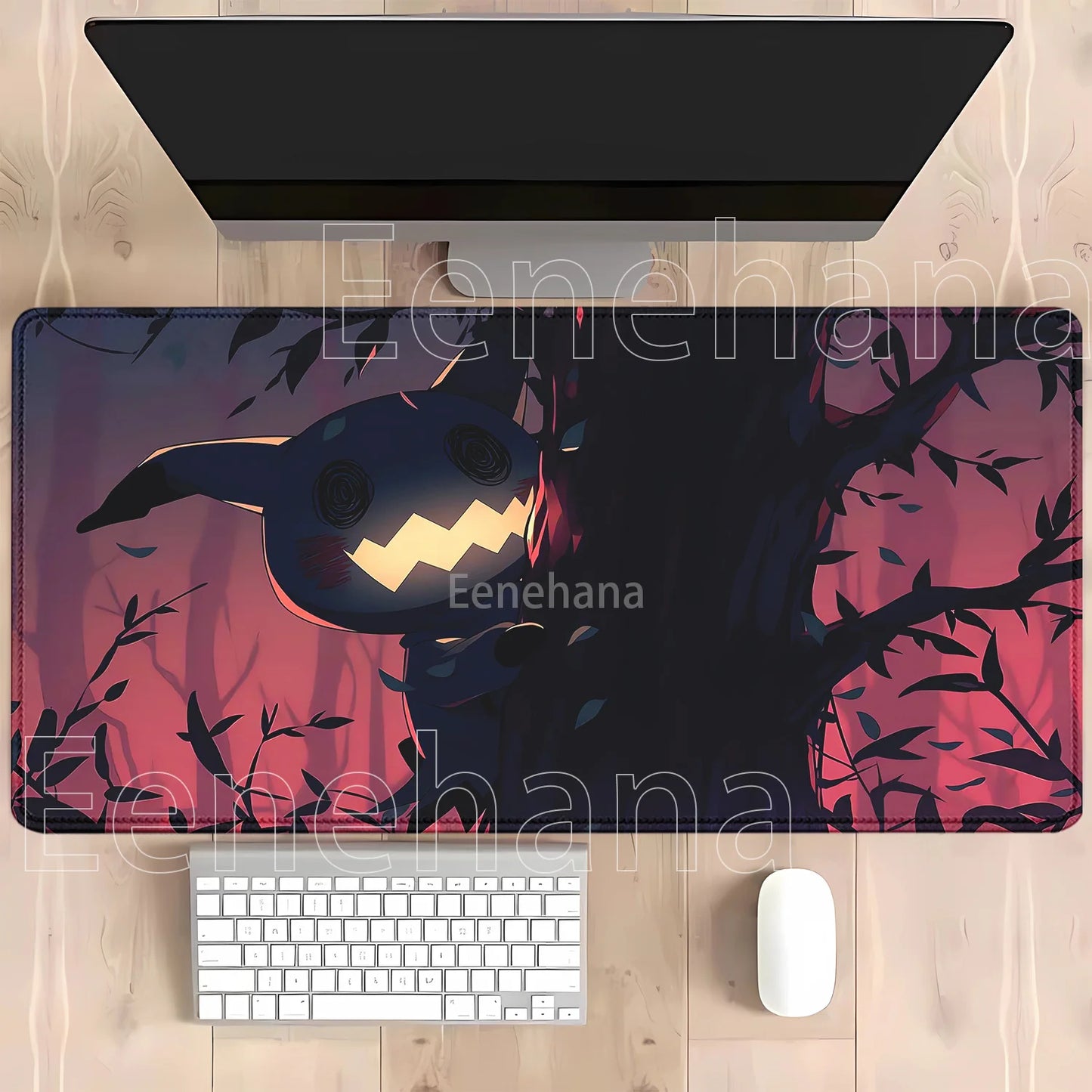 Gaming Pokemon Mimikyu Anime Kawaii PC Mouse Pad Keyboard Overlock Larger Mousepad PC Offices Non-slip Base HD Printing Desk Mat