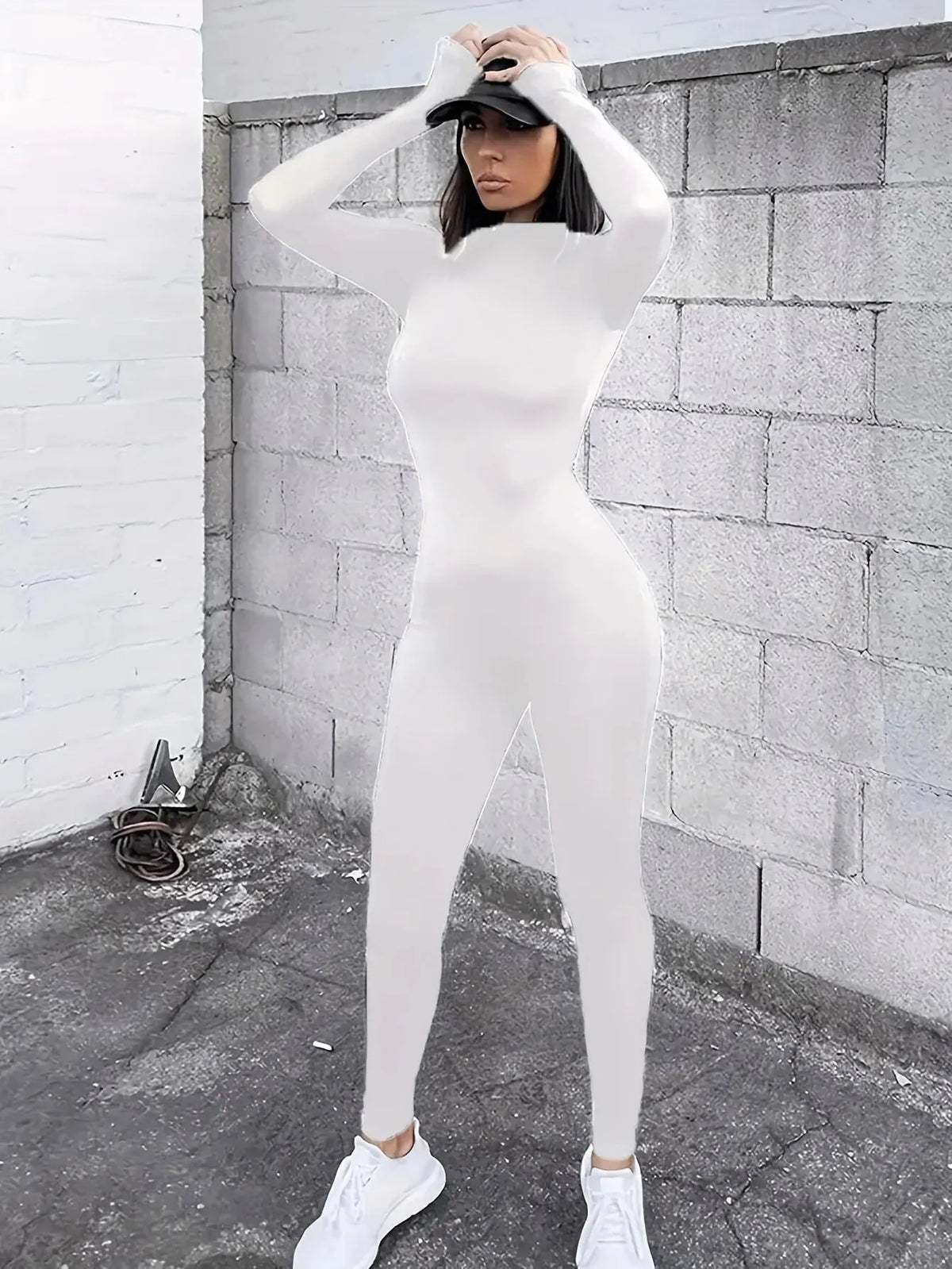 2024 Spring Women Sexy Jumpsuit Streetwear Long Sleeve Bodycon Solid Sport Fitness Jumpsuits Romper Overalls For Women Body Suit
