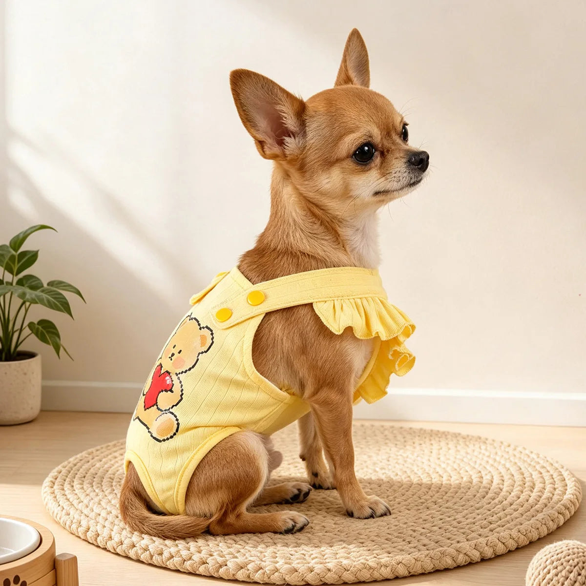 BXX Pet Apparel Happy Puppy Small Dog Outdoor Casual Breathable Soft Fabric Feife Physiological Pants