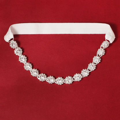 Rhinestone Bridal Accessories for Wedding Lace Flower Garter for Bride Jewelry Gift Elastic Leg Ring Gift for Suspenders Party