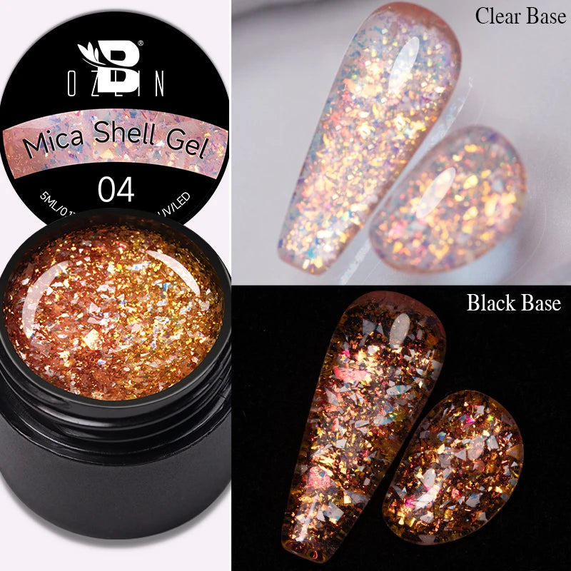 7.5ml Golden Light  Magnetic Gel Golden Gems Magnetic Gel Nail Polish Cat Nail Sparkling Glitter Semi Permanent Varnish