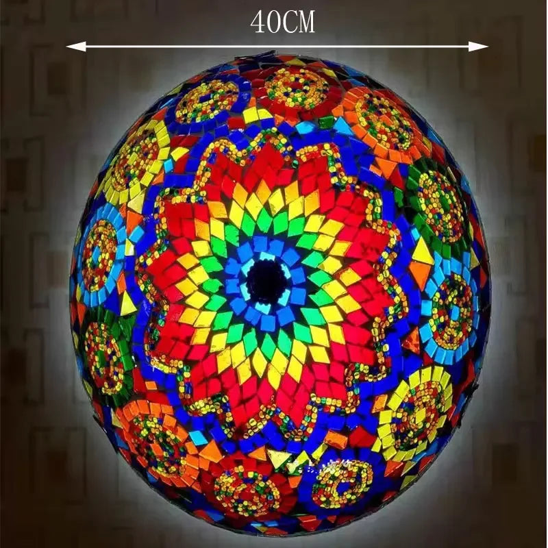 Stained Glass Ceiling Lamps Led Lights for Living Room Bedroom Chandelier Kitchen Lighting Fixture Tiffany Home Luminaria Decor