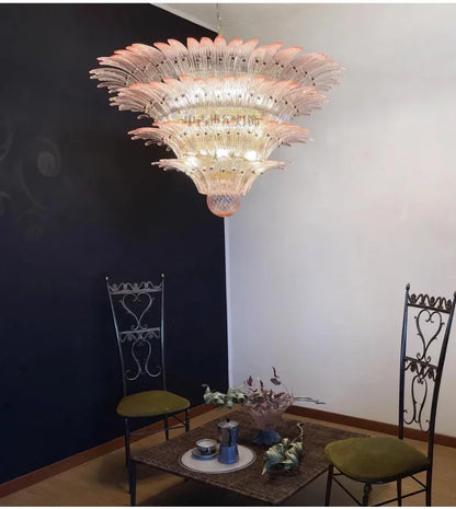 Modern Vintage French Glass Living Room Chandelier Designer Bedroom Mid-Century Style Duplex-Style Dining RoomLarge Villa Lights