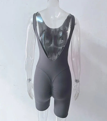GACVGA Yoga Tracksuit Playsuit One Piece Sexy Fitness Rompers Workout Clothes Women Gym Sport Buttock Active Jumpsuit