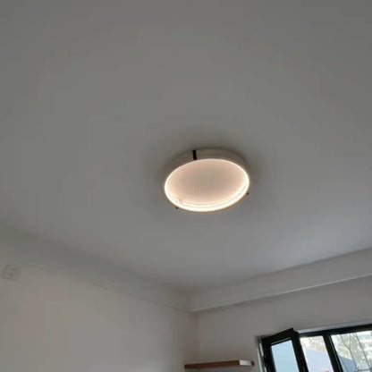 IWHD Wabi Sabi LED Ceiling Lamp Dining Room Restaurant Coffee Yellow Travertine Stone Minimalism Hanging Lights Lamparas Techo