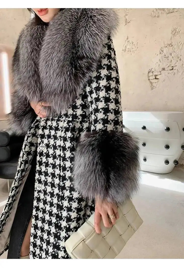 Large Size Winter Real Fur Collar Cuffs Set Neck Warmer Women Fur Shawl Furry Fluffy Fox Fur Scarf Luxury Scarves Coat Decor