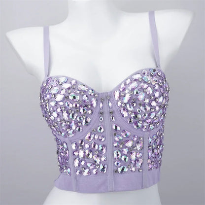 Sexy Party Corset Tops Woman Tank Streetwear Camis Bustier Fashion y2k Crop Top Women Clothes Summer Club Shirt Ladies Bra Blusa