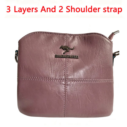 Luxury Handbag Fashion Print Large Capacity Soft Leather Women Shoulder Crossbody Bag Leisure Designer Ladies Purses and Handbag