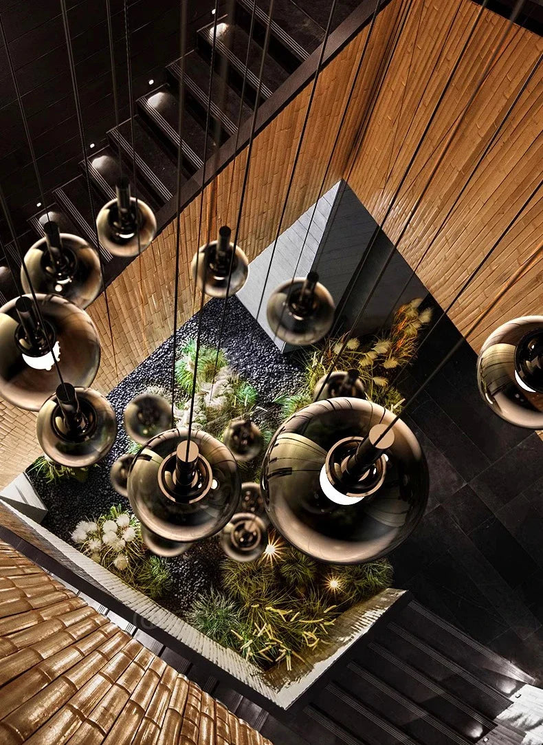 Modern home decor led lights pendant light lamps forstaircase Chandeliers for living room hanging light indoor lighting