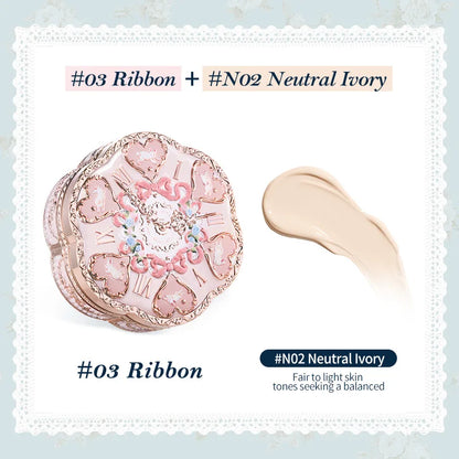 Flower Knows Bunny Garden Collection Cushion CC Cream Face Foundation Concealer Makeup Base Korean Long Lasting Fond De Teint