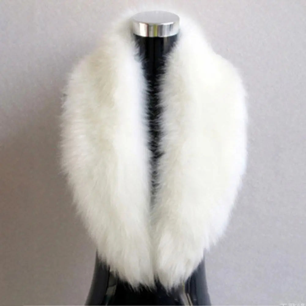 Hood Fur Scarf Imitation Fur Shawl Fake Collar Wrap Winter Scarf Large Winter Fur Collar Thick Neck Warmer Scarf Woman Luxury