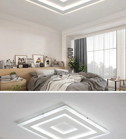 Modern Ultrathin Acrylic LED Ceiling Lamp Home Decor Sqaure LED Ceiling Light Bedroom Living Room Corridor Dimming Ceiling Light