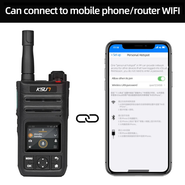 ZL30 Blue Tooth Ptt Poc 4G Network Walkie Talkie Android Handy Talkie 100 Km Range Long Range Radio Compatible With Zello App