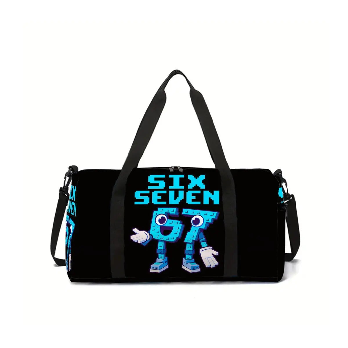 Classic Popular Funny Novelty 67 six seven 3D Printed Travel Bags Barrel Shape Crossbody Bag Outdoor Sports Bags Gym Yoga Bag