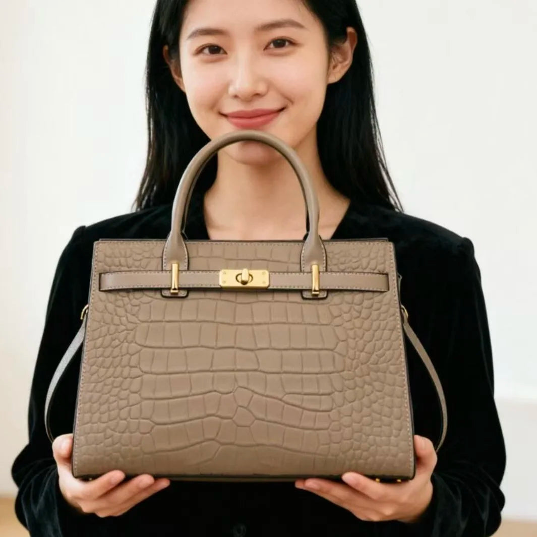 New Arrived ZOOLER Woman Genuine Leather Bag Real Skin Female Shoulder Bags for Business Ladies Top Handle Handbags Purse#wg383