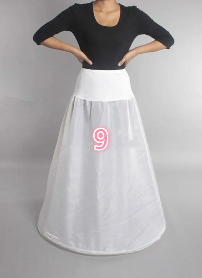 In Stock 6 Hoops Wedding Petticoat Crinoline Slip Bridal Underskirt Puffy High Quality Customized